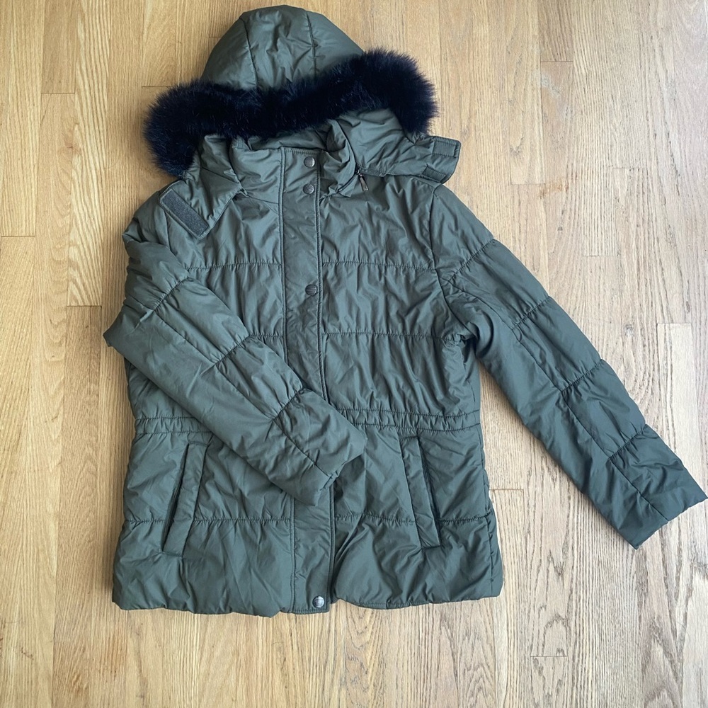 Keren Hart green Puffer coat women’s L